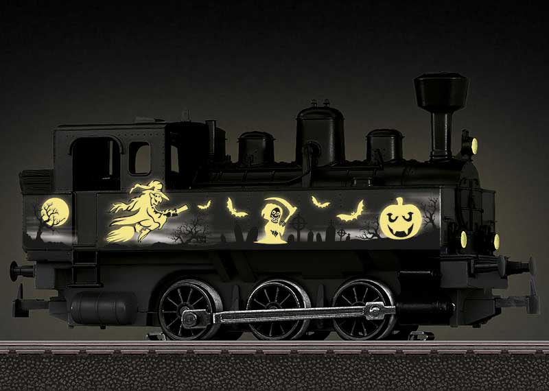 Bild der Lok Halloween Lokomotive